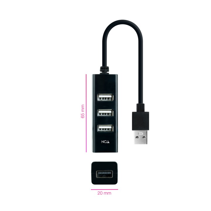 Hub Nanocable USB-A 2.0 a 4USB-A 2.0 Negro (10.16.4404)