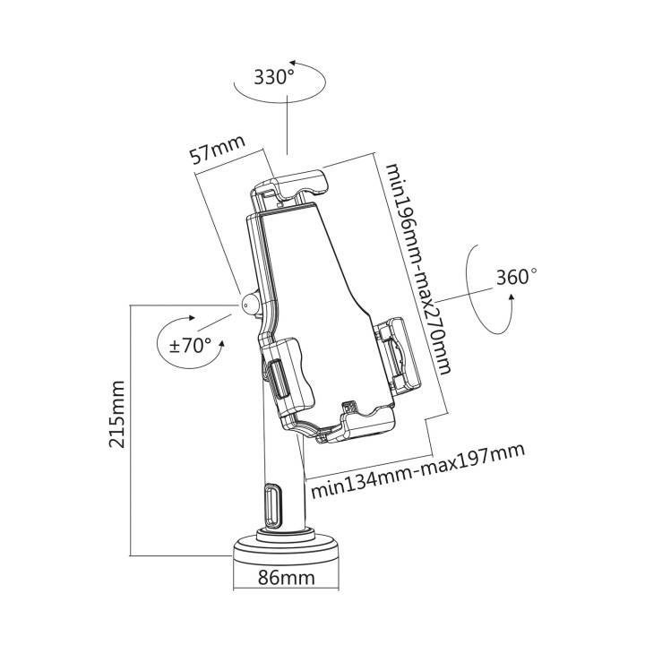 Soporte Antirrobo AISENS Mesa/Pared Tablet (MS1P02-111)