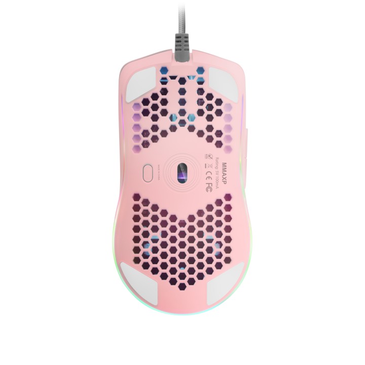 Ratón Mars Gaming Óptico RGB USB 12400dpi Rosa (MMAXP)