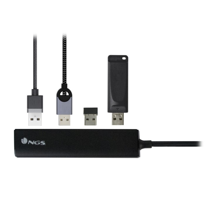 Hub NGS USB-C a 4xUSB-A 3.0 Negro (WONDERHUB4)