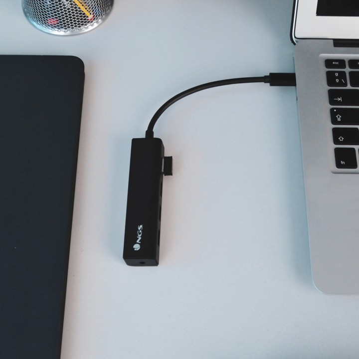 Hub NGS USB-C a 4xUSB-A 3.0 Negro (WONDERHUB4)