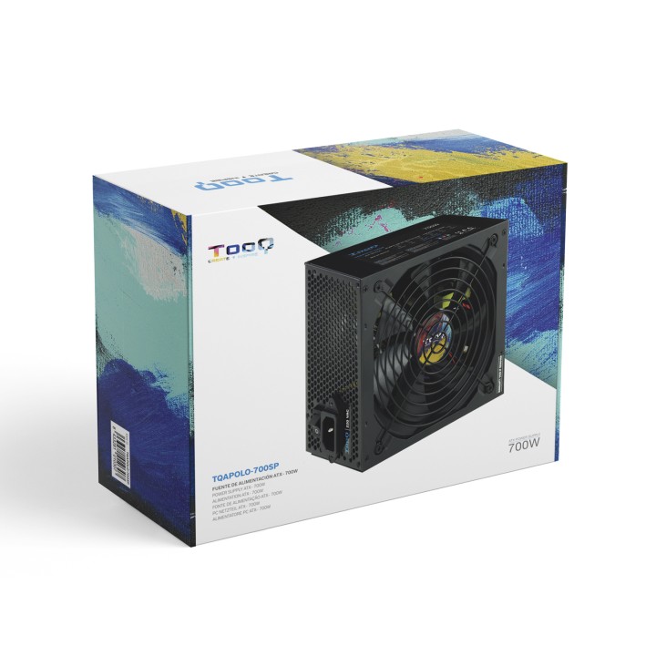 Fuente TooQ ATX 700W PFC 120mm Negra (TQAPOLO-700SP)