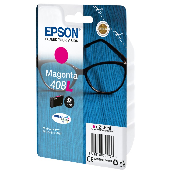 Tinta Epson 408L Magenta 21.6ml 1700 pág (C13T09K34010)