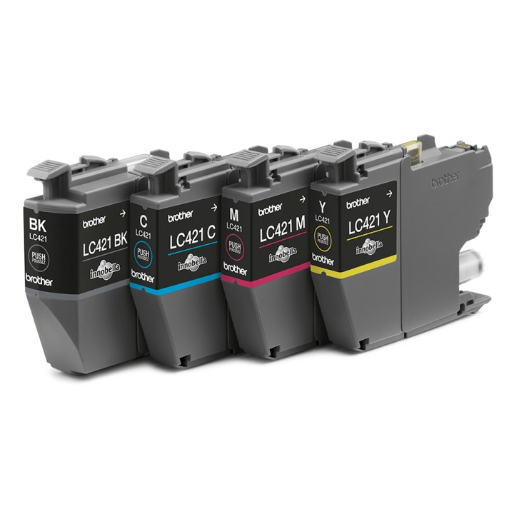 Tinta BROTHER Pack Negro/Tricolor (LC421VAL)