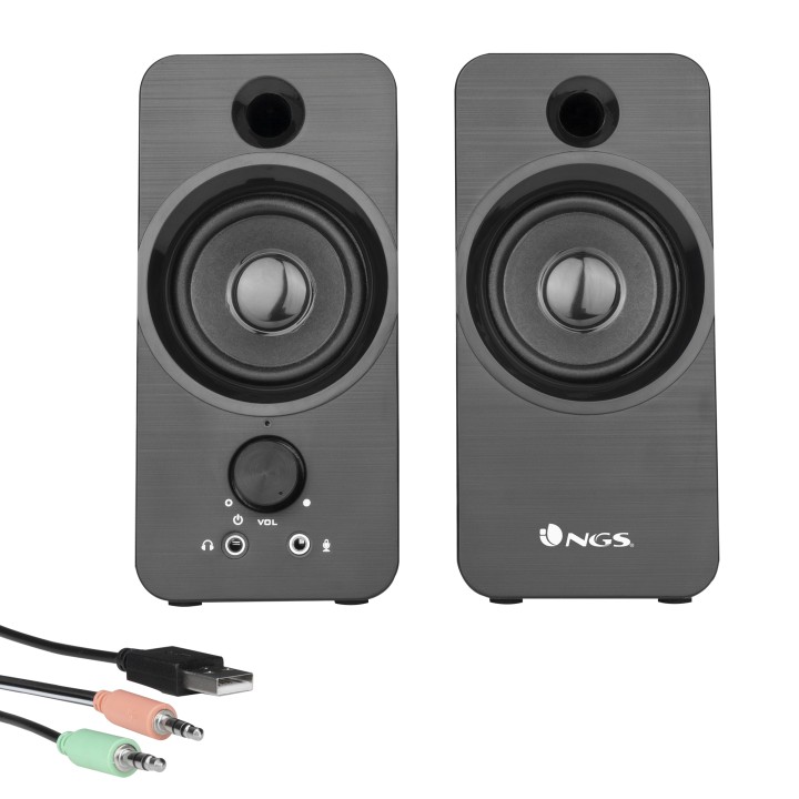 Altavoces Gaming NGS Multimedia 2.0 6W Negro (SB350)