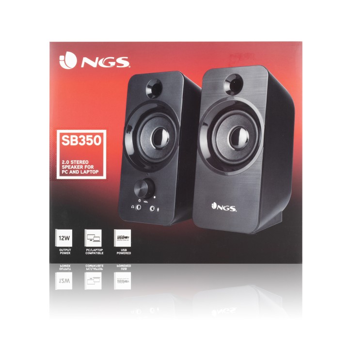 Altavoces Gaming NGS Multimedia 2.0 6W Negro (SB350)