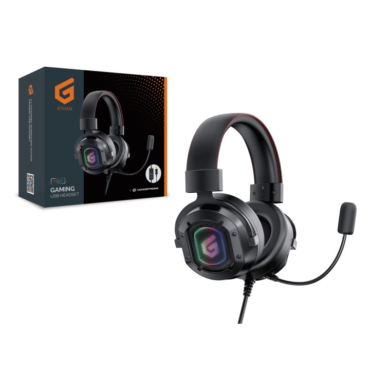 Auric+Micro CONCEPTRONIC 7.1 RGB USB-A Negro (ATHAN02B)