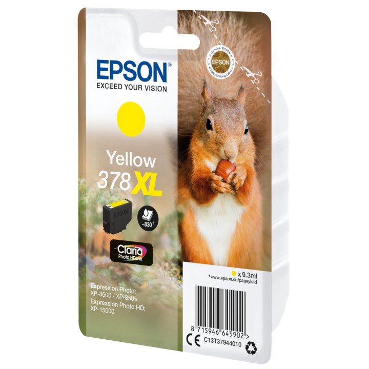 Tinta Epson 378XL Amarillo Claria Photo (C13T37944010)