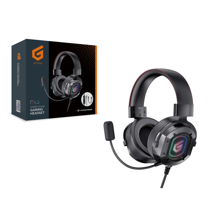 Auric+Micro CONCEPTRONIC RGB 3.5mm Negros (ATHAN03B)