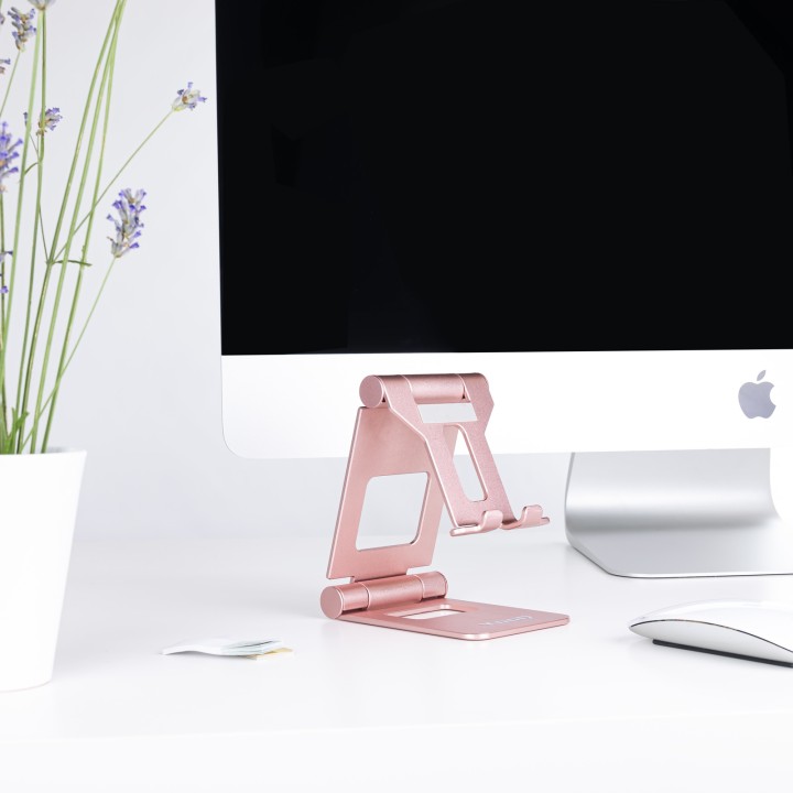 Soporte TooQ Plegable Slim Oro Rosa (PH-KEOPS-OCASO)