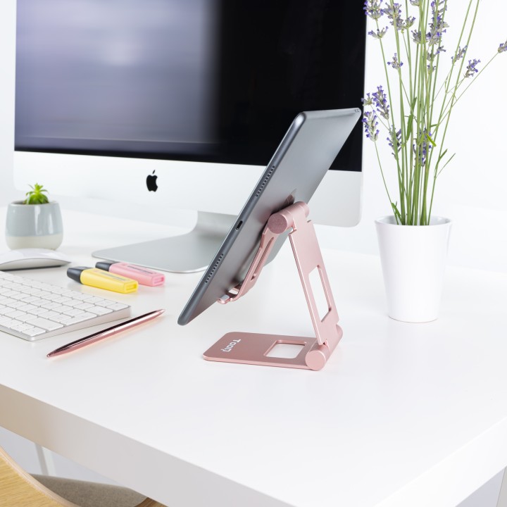 Soporte TooQ Plegable Slim Oro Rosa (PH-KEOPS-OCASO)