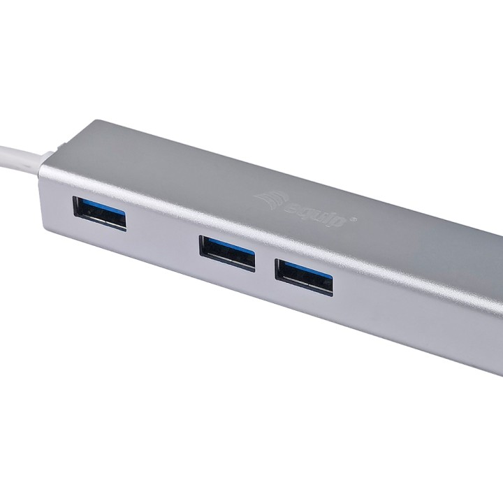 Adaptador EQUIP USB-C a USB-A/RJ45 Plata (EQ133481)