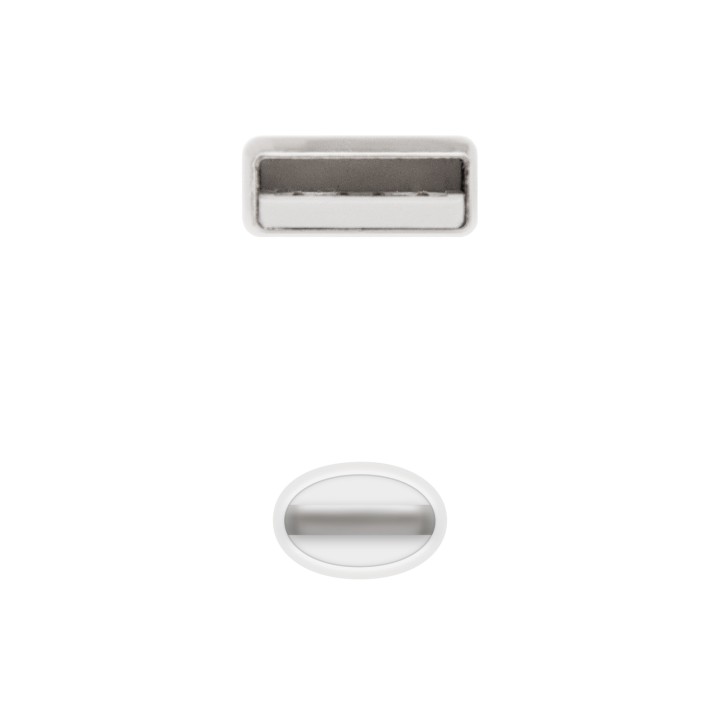 Nanocable Lightning/M a USB-A/M 50cm Blanco(10.10.0400)