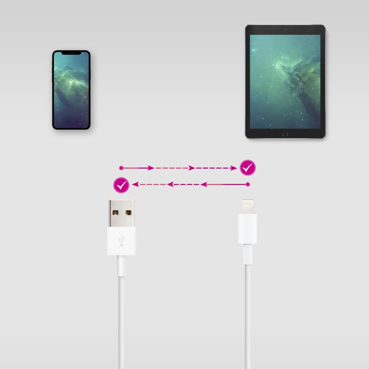 Nanocable Lightning/M a USB-A/M 50cm Blanco(10.10.0400)