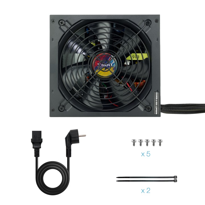 Fuente TooQ ATX 750W PFC 140mm Negra (TQAPOLO-750SP)