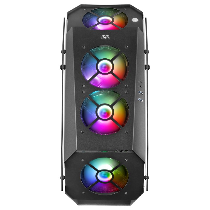 Caja Mars Gaming Premium ARGB ATX mATX Negra (MC51)