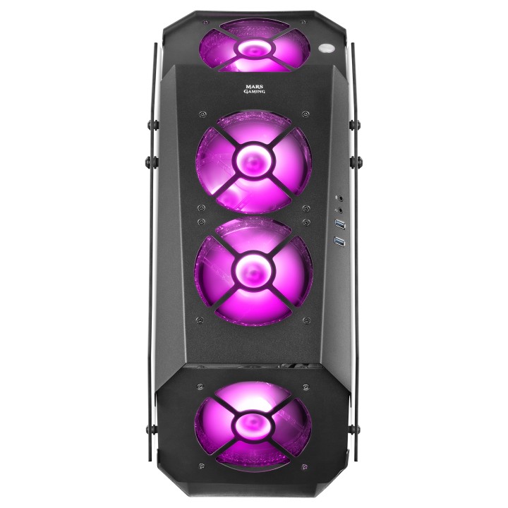 Caja Mars Gaming Premium ARGB ATX mATX Negra (MC51)