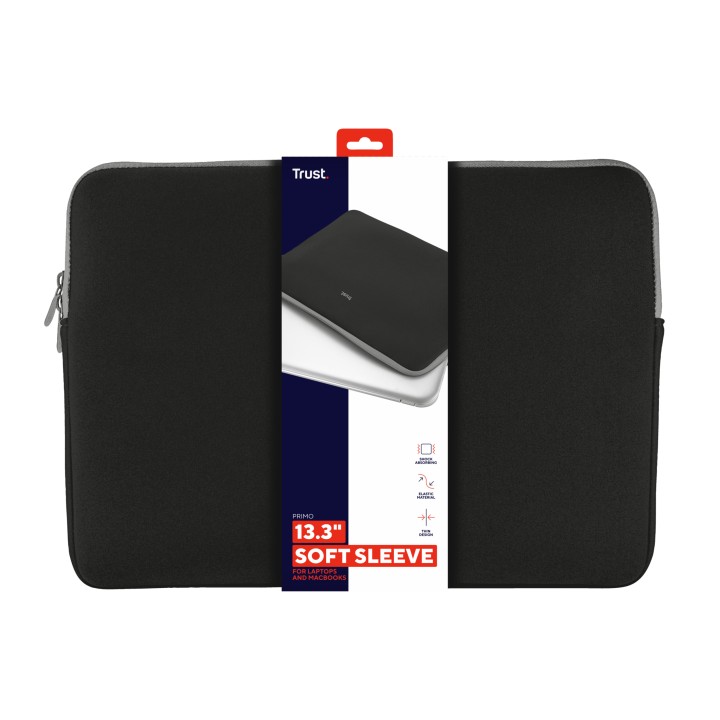 Funda Universal Trust Primo 13.3" Neopreno Negra(21251)
