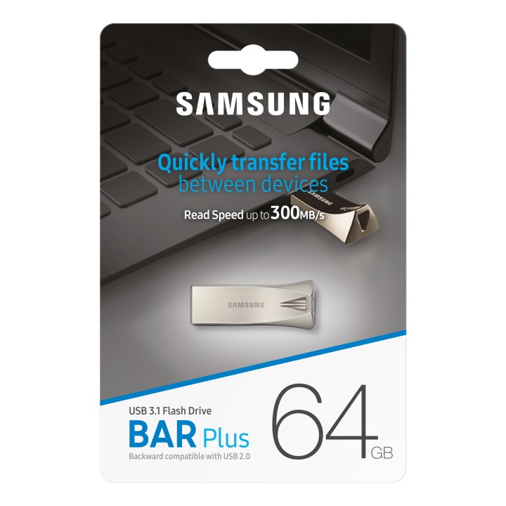 Pendrive Samsung Titan Silver Plus 64Gb (MUF-64BE3/APC)