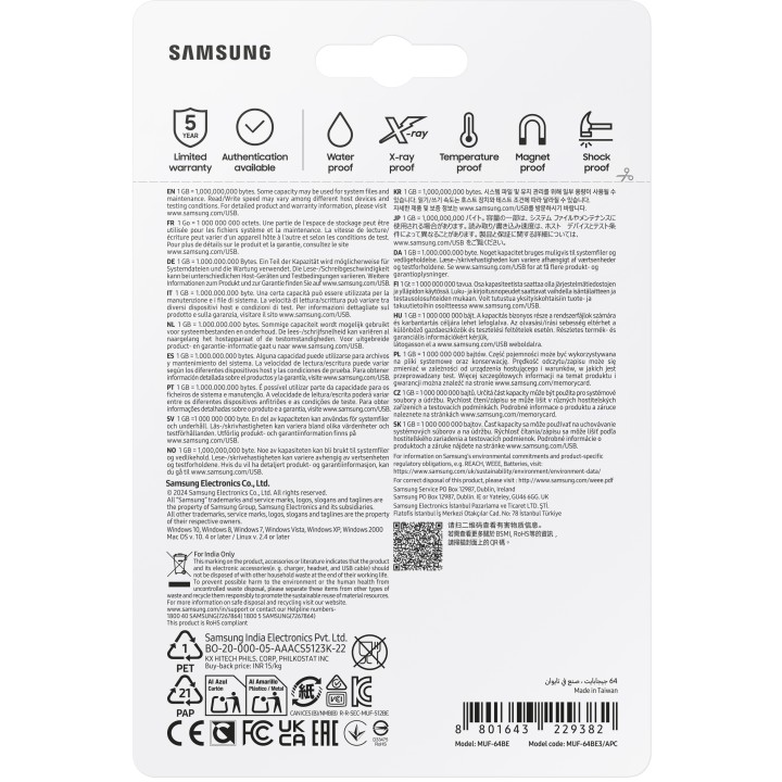 Pendrive Samsung Titan Silver Plus 64Gb (MUF-64BE3/APC)