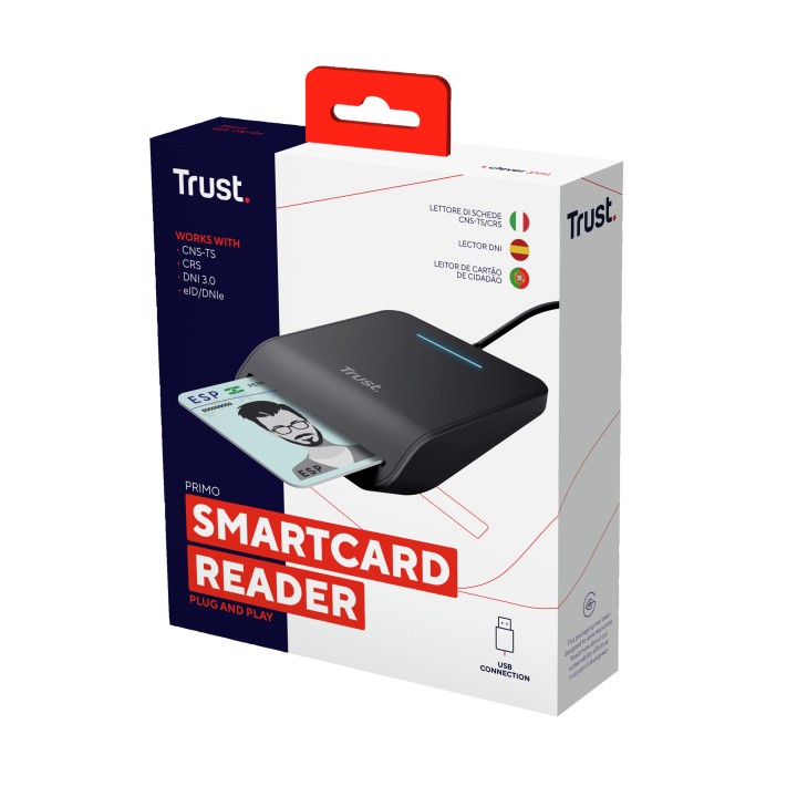 Lector Tarjetas Trust USB-A 2.0 DNIe Negro (23890)