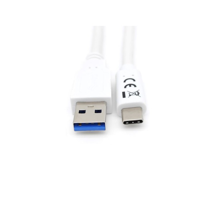 Cable EQUIP USB-A/M a USB-C/M 1m Blanco (EQ128363)
