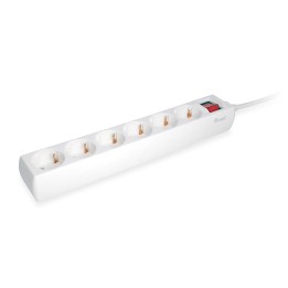 Regleta EQUIP 6xSchuko Interruptor Blanca (EQ245552)