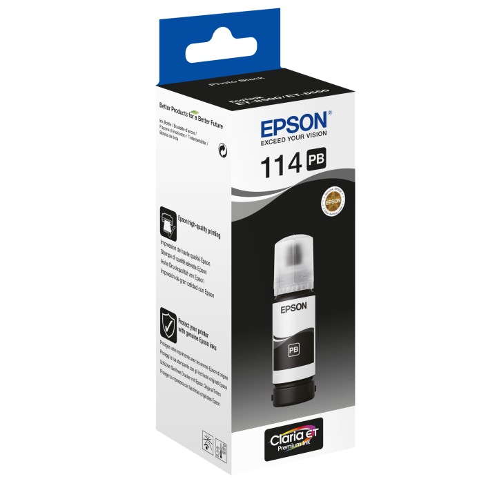 Botella Tinta Epson 114 Negro Photo 70ml (C13T07B140)