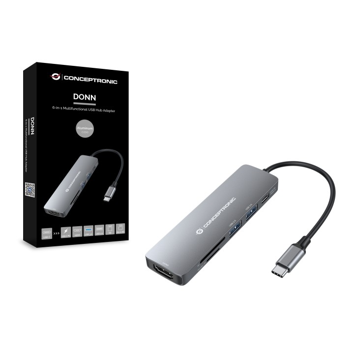 Docking CONCEPTRONIC USB-C 6en1 PD 60W (DONN11G)
