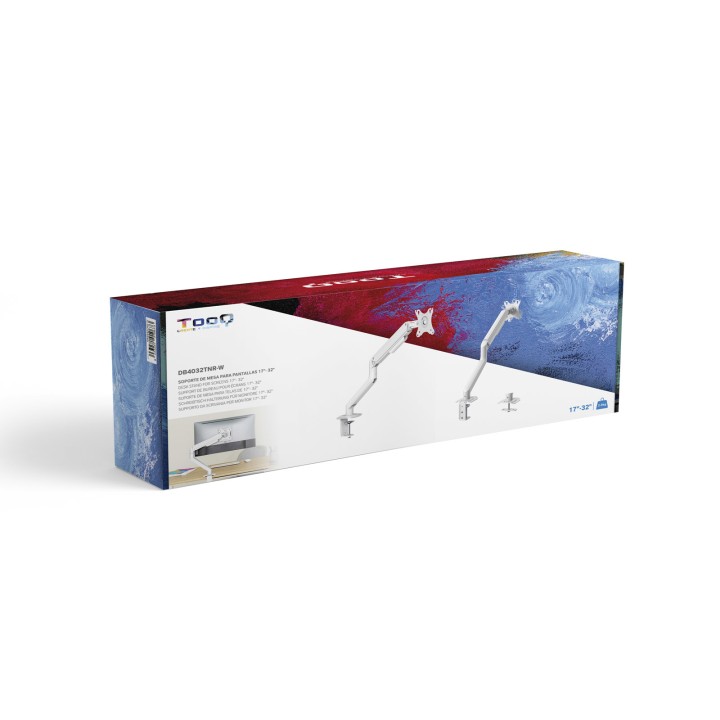 Soporte de Mesa TooQ 17"-32" Gira/Inclina (DB4032TNR-W)