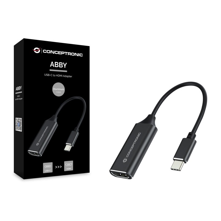 Adaptador CONCEPTRONIC USB-C a HDMI Negro (ABBY03B)