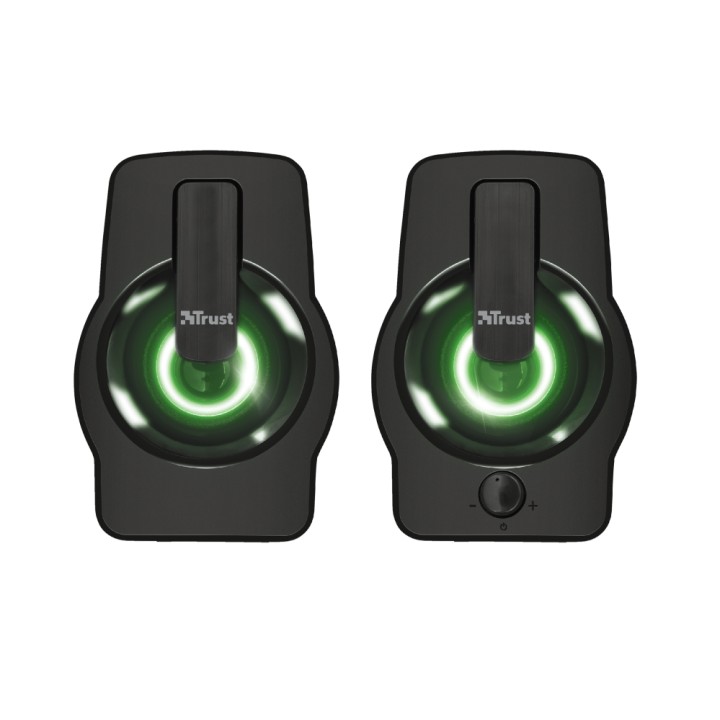 Altavoces Trust Gemi 2.0 6W RGB 3.5mm Negros (22948)