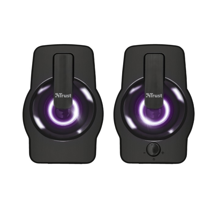 Altavoces Trust Gemi 2.0 6W RGB 3.5mm Negros (22948)