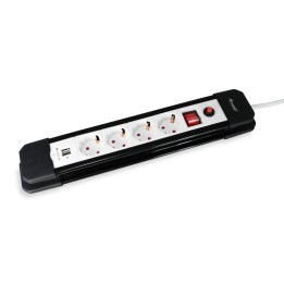 Regleta EQUIP 4xSchuko 2xUSB Interruptor (EQ245553)