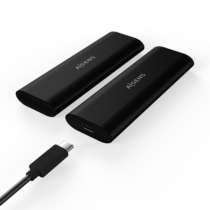 Caja AISENS SSD M.2/SATA USB-C 3.1 Negra (ASM2-014B)