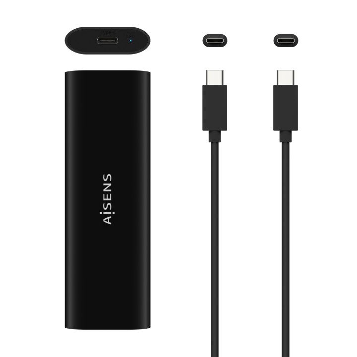 Caja AISENS SSD M.2/SATA USB-C 3.1 Negra (ASM2-014B)