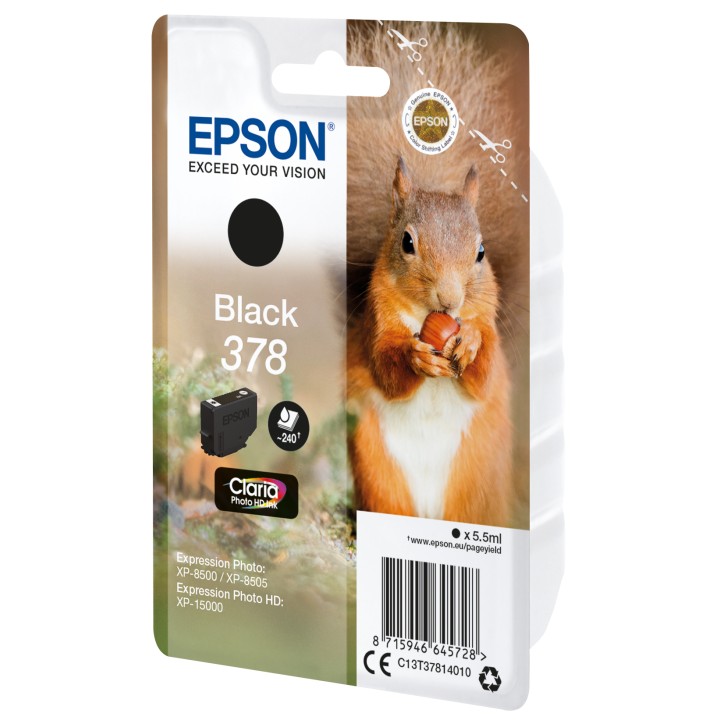 Tinta Epson 378 Negro Claria Photo (C13T37814010)