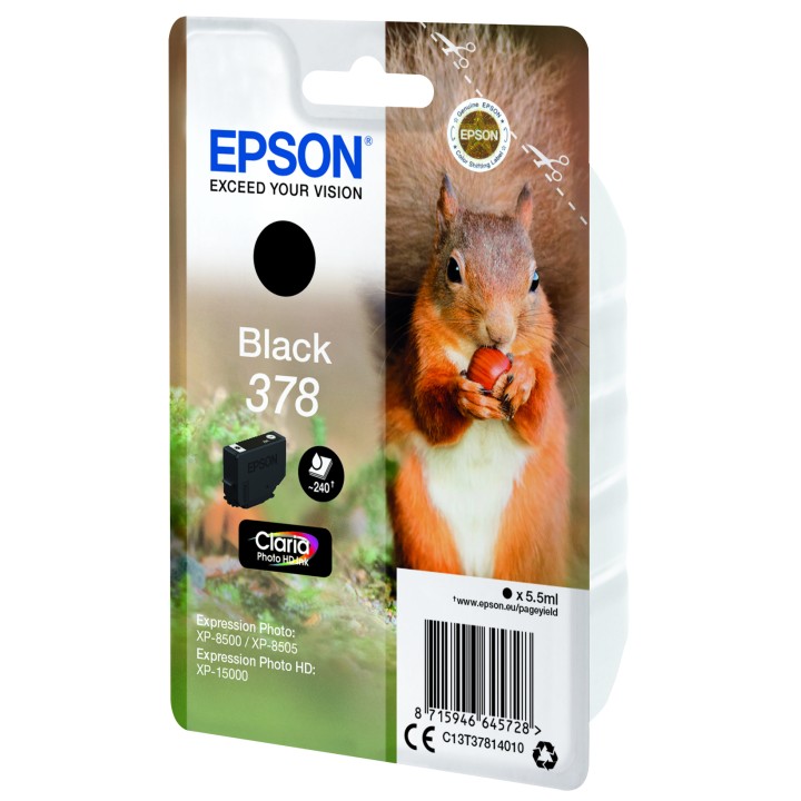 Tinta Epson 378 Negro Claria Photo (C13T37814010)