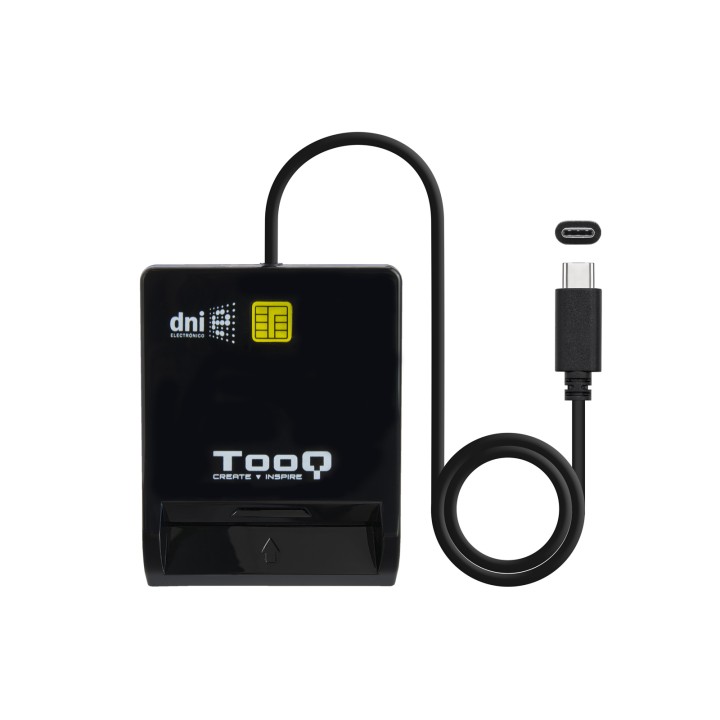 Lector Tarjetas TooQ DNIe USB-C 2.0 Negro (TQR-211B)