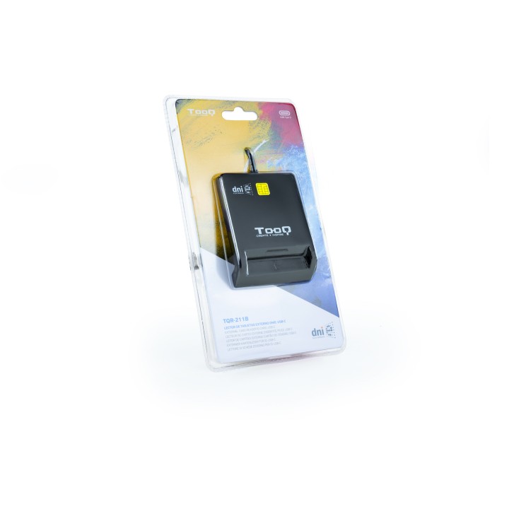 Lector Tarjetas TooQ DNIe USB-C 2.0 Negro (TQR-211B)