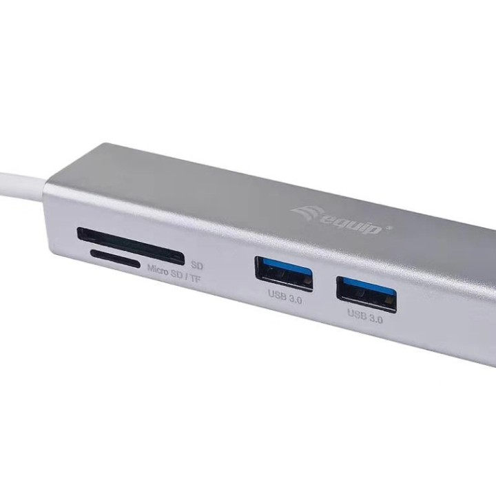 Adaptador EQUIP USB-C a HDMI/USB-A/Lector (EQ133480)