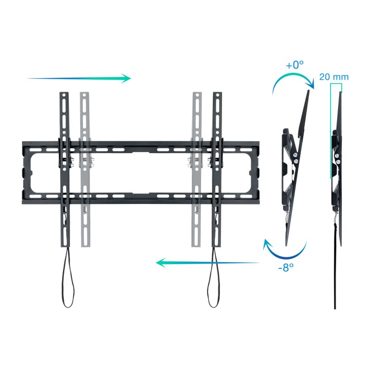 Soporte Pared TOOQ 37-80" Inclinable 45Kg (LP1081T-B)
