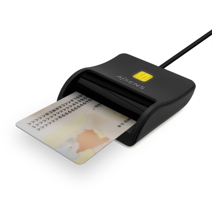 Lector Tarjetas AISENS DNIe Usb-C Negro (ASCR-SN03C-BK)