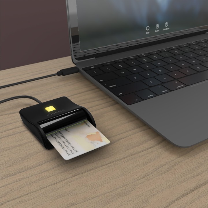 Lector Tarjetas AISENS DNIe Usb-C Negro (ASCR-SN03C-BK)