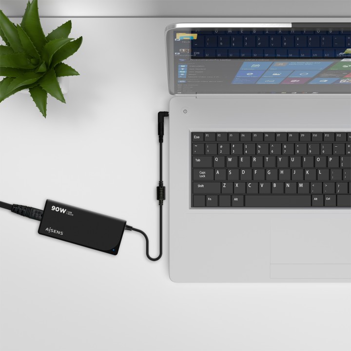 Cargador AISENS 90W 12 DC USB-A Negro (ASLC-90WAUTO-BK)