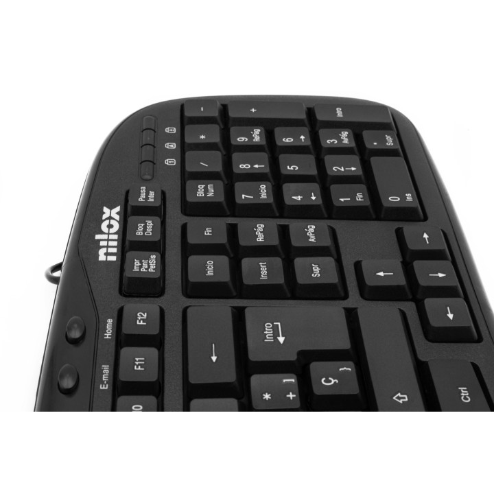 Teclado NILOX Multimedia USB Negro (NXKBE000001)