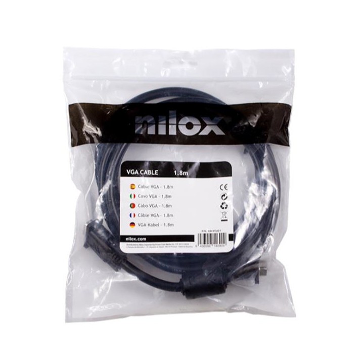 Cable Monitor NILOX VGA 1.8m (NXCVGA01)