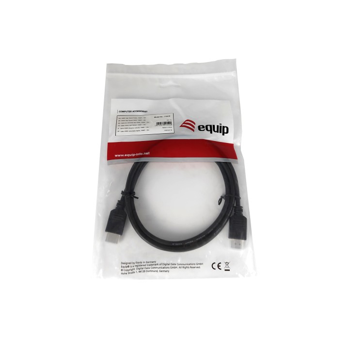 Cable EQUIP HDMI A/M a HDMI A/M 1.8m Negro (EQ119310)