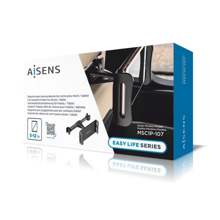 Soporte coche AISENS Reposacabeza Negro (MSC1P-107)