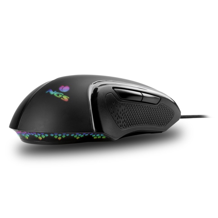 Ratón Gaming NGS Óptico RGB USB 7200dpi Negro (GMX-125)